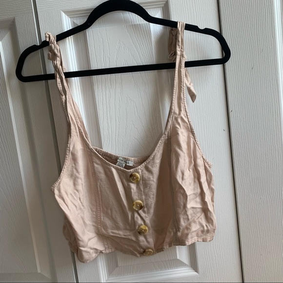 NWOT Beige American Eagle Cropped Tank - Size Large - Picture 3 of 7